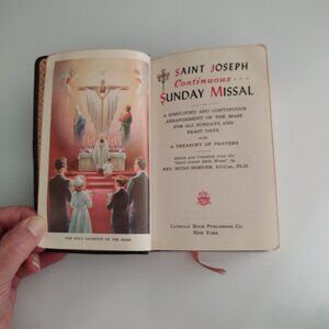 1961 SAINT JOSEPH CONTINUOUS SUNDAY MISSAL ALL INCLUSIVE CATHOLIC BIBLE